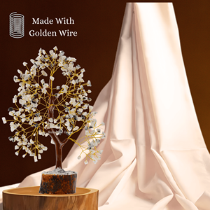 Árbol de la Vida de Cristal de Piedra Lunar Arcoíris al por Mayor con Alambre Dorado, Piedras Curativas, Decoración para el Hogar - Product Image 5