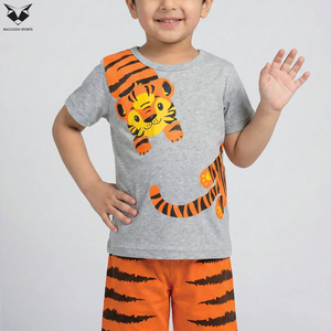 ชุดเซ็ตเด็กใส่สบายสำหรับทุกวัน ผ้าฝ้าย ชุด 2 ชิ้น เสื้อยืดแขนสั้นและกางเกงขาสั้น ชุดลำลองสำหรับเด็กผู้ชาย ชุดฤดูร้อน - Product Image 4
