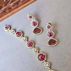 Victorian <b>Ruby</b> Diamond Fine Jewelry <b>Necklace</b> - Product Image 4