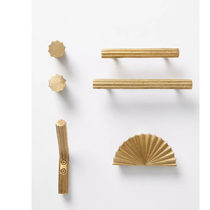 Furniture Hardware <b>Pulls</b> Round Brass <b>Handle</b> Modern <b>Light</b> Luxury Cabinet Wardrobe Door Retro Drawer Long <b>Handle</b> - Product Image 6