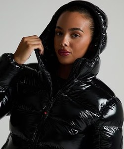 Veste d'hiver unisexe noire, matelassée, à capuche, col montant, fermeture éclair, rembourrée de duvet, imperméable, décontractée, pour l'extérieur - Product Image 5