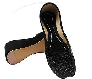 Calzado Tradicional Hindú Punjabi Khussa Jutti para Mujer, Hecho a Mano, con Estampado Personalizado, Color Sólido, Venta al Por Mayor, con Forro de Malla - Product Image 3