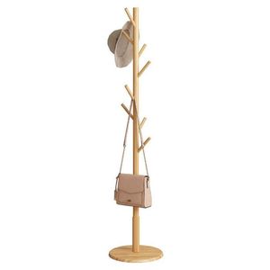 Perchero de madera con 8 ganchos, tamaño ajustable, perchero independiente para dormitorio, sala de estar, muebles - Product Image 3