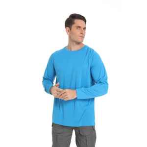 Camiseta de manga larga para hombre, colores sólidos, diseño personalizado con gráfico impreso, camiseta para hombre en oferta, colores sólidos sencillos, 100% algodón. - Product Image 4