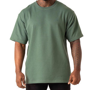 Wholesale 100% cotton T-shirt for men loose fit printed Oversize T-Shirt Acid Wash Black Long Length <b>Light</b> Knitted Plus Size Top - Product Image 2