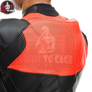 Traje de carreras de motos en contraste de color negro y rojo, diseño personalizado, conjunto de una pieza desmontable para carreras de motos alpinestrar. - Product Image 3