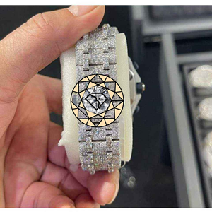 Reloj Deportivo de Lujo para Hombre, Cronógrafo de Acero Inoxidable con Moissanita, Cuarzo, 20 mm, Esfera de Cristal de 46 mm, Ecológico - Product Image 5