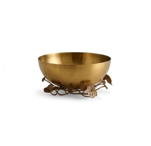 Cuenco de Metal Sostenible de Alta Demanda con Base de Ramas, Acabado Pulido, Diseño Moderno de Lujo, Hecho a Mano, Apto para Lavavajillas - Product Image 2