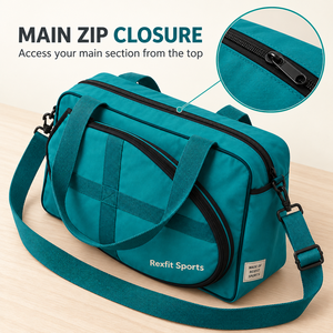 Bolsa Personalizada para Raqueta de Squash, Deportiva, con Bolsillo Frontal con Cremallera, Asas Dobles y Correa para Llevar al Hombro - Product Image 5