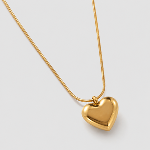 Joyería de Moda al por Mayor, Collar con Colgante en Forma de Corazón, Acero Inoxidable, Chapado en Oro de 18k, Varios Estilos, para Mujer - Product Image 2