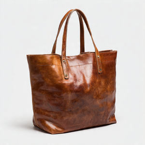 Bolsos de Hombro de Cuero Genuino Impermeables, Estilo Vintage, con Cierre de Cremallera y Diseño Bordado, Estilo Urbano - Product Image 2