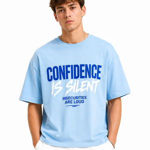 เสื้อยืดผู้ชายทรงหลวม คอตตอนนุ่ม ระบายอากาศดี เป็นมิตรกับสิ่งแวดล้อม พิมพ์ลายโลโก้ด้านหน้า สไตล์ลำลอง สำหรับฤดูร้อน ผู้ผลิตและจำหน่าย - Product Image 5