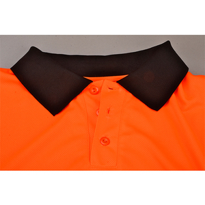 เสื้อโปโลทำงานสีเขียวส้มสะท้อนแสงสำหรับงานอุตสาหกรรมเหมืองถ่านหิน เสื้อผ้าทำงานแบบ Hi-Vis เสื้อยืดนิรภัย Hi-Vis - Product Image 4