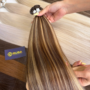 Extensiones de Cabello Humano Virgen Vietnamita con Puntas de Queratina, Color Personalizado, Super Double Drawn, Longitudes de 10 a 32 Pulgadas - Product Image 1