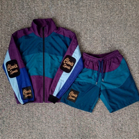 Conjunto de Chaqueta y Pantalones Cortavientos con Logotipo Personalizado OEM, Impermeable, para Correr al Aire Libre, Entrenamiento Deportivo, Chándal
