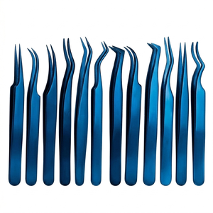 ชุดแหนบต่อขนตาสแตนเลสคุณภาพสูง ปลายเรียบลื่นสำหรับการต่อขนตา - Product Image 1
