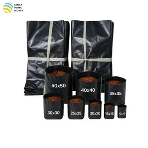 Sac de culture en polyéthylène noir de haute qualité 45x45cm, sac de plantation robuste pour pépinière, paquet de 1kg, 30 pièces pour l'agriculture, fournisseur OEM - Product Image 5