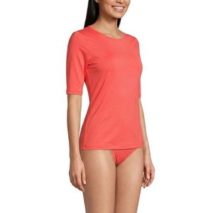 Wholesale <b>Women</b> Short Sleeve <b>Swim</b> <b>Shirt</b> Rash Guard Athletic Sports Top Quick Drying Beachwear Custom Supplier - Product Image 3