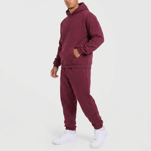 Ensemble de survêtements pour hommes à logo personnalisé, vente en gros, deux pièces, sweat à capuche et pantalon de jogging avec passepoil, coupe oversize, à prix bas - Product Image 4
