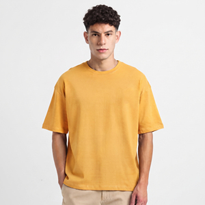 Chemise décontractée en coton à manches courtes pour homme, coupe ample, col rond, tricotée, respirante, pour l'été, OEM/ODM - Product Image 1