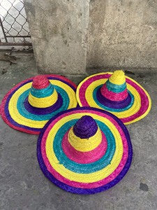 Sombrero Mexicano Unisex Bordado con Hierba Natural para Adultos, Venta al por Mayor, Stock a Granel para Compradores de Artículos de Playa, Fiestas, Verano y Viajes - Product Image 5