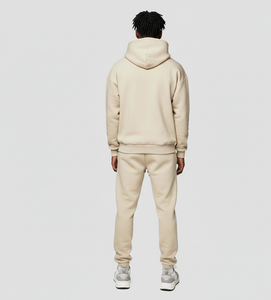 Conjuntos de Sudadera con Capucha y Pantalones Cortos de Forro Polar Estampados Personalizados Estilo Urbano para Otoño, Chándal con Cremallera Efecto Desgastado para Hombre - Product Image 4