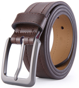 Cinturón de Cuero Reforzado con Doble Costura para Hombre, Resistente, para Trabajo, con Forro Suave, Correa Larga - Product Image 6