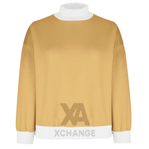 Sweat-shirt à col montant personnalisé pour femme avec broderie appliquée sur le devant, en molleton bouclette 100 % coton, idéal pour un look décontracté. - Product Image 2