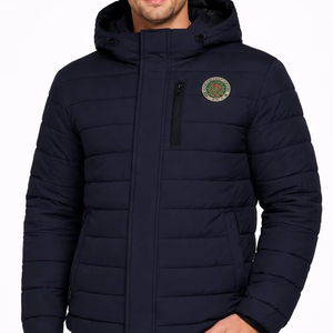 Chaqueta Acolchada con Capucha Azul Marino para Hombre, Chaqueta de Invierno Ultraligera y Cálida, Resistente al Viento y al Agua - Product Image 1