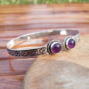 Brass Bangles with Natural Gemstones for <b>Chakra</b> Alignment Mind Body Balance and Spiritual Gifts Available for Best Price - Product Image 5