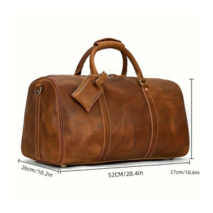 Hot Sale Sports Yoga Luxury Leather Duffle Bag with Polyester Lining for Fitness Travel Unisex - Product Image 4