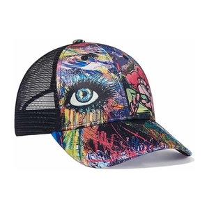 Customized Heat-Transfer Printed Logo Baseball Caps & Truck Driver <b>Hats</b> Polyester/Cotton Spring/<b>Summer</b> Casual Wear Wholesale - Product Image 1
