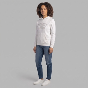 Sudadera con Capucha Blanca para Mujer Twin City con Estampado de Logotipo Frontal, Corte Regular, para Otoño - Product Image 3