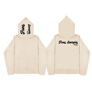 Mens Full Zip Hoodie Custom Logo Oversized Hooded Sweatshirt Cotton Blend Streetwear Casual Fleece Jacket Blank Hoodie Wholesale - Product Image 2