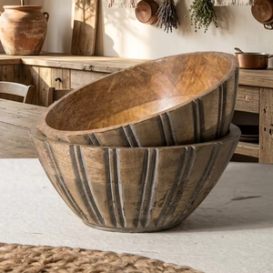 Table Decor Dinner Use Antique <b>Rustic</b> Handmade Handcarved Acacia Mango <b>Wood</b> Bowl for Luxury Home Hotel Serve Dinner Fruit Snack - Product Image 1