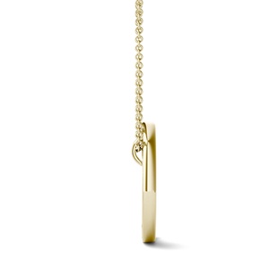 Collar con Colgante de Luna Chapado en Oro con Cadena de Caja de Corte Brillante Redondo Cúbico, Estilo Romántico Unisex para Uso Diario - Product Image 2