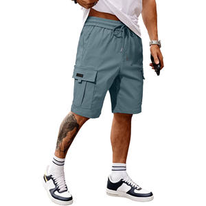 Pantalones Cortos Deportivos de Verano para Hombre, Pantalones Cortos Cargo Lisos al por Mayor, Pantalones Cortos de Gimnasio Personalizados de Algodón con Bolsillos en Colores Sólidos para Hombre - Product Image 3