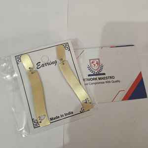 Artesanos indios elaboraron una colección de pendientes artesanales de latón con nuevo diseño, joyería con baño de oro, bisutería nueva. - Product Image 2