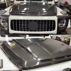 Kit carrosserie haut de gamme style automobile avec lèvre avant, diffuseur arrière, jupes latérales et capot pour <span class=keywords><strong>Mercedes</strong></span>-<span class=keywords><strong>Benz</strong></span> W464 G63 G500, avec cache-phares - Product Image 4