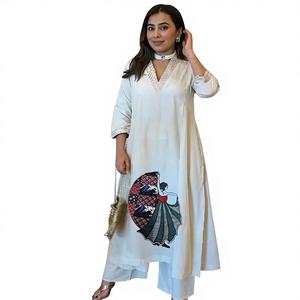 Top de Algodón Puro Flex para Mujer con Plazzo - Secado Rápido, Estilo Moderno, para Todas las Temporadas - Product Image 1