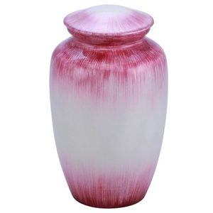 Urnas funerarias de aluminio para adultos con acabado en naranja y negro, urnas metálicas para cenizas humanas, urnas conmemorativas para cremación. - Product Image 2