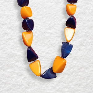 Premium Quality Handmade Sunset Indigo Beaded <b>Necklace</b> for Women Bohemian <b>Statement</b> Fashion Jewelry - Product Image 4