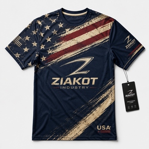 ZIAKOT industry New design Men's Custom 3D Pattern Design Tropical Hawaii Palm Leaves Performance <b>T</b>-<b>Shirt</b> - Product Image 3