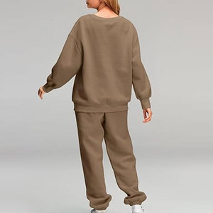 Relaxed Women Sweatsuit Matching Everyday Clothing Set For <b>Travel</b> Home <b>Wear</b> And Casual Street Style - Product Image 3