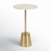 Table sur pieds réglable en hauteur 22-30 pouces, moderne, plaquée or, plateau en marbre écologique, structure en fer, mobilier de salon