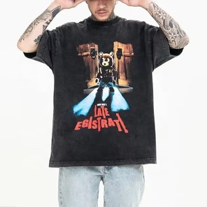 เสื้อยืดพิมพ์ลายโลโก้ DTG เสื้อยืดคอกลมแขนสั้นผู้ชาย ผ้าฝ้าย สตรีทแวร์ โอเวอร์ไซส์ คุณภาพสูง เสื้อยืดลายกราฟิก - Product Image 2