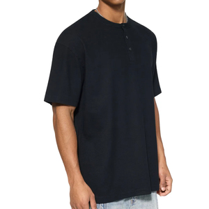 Camiseta Henley de Manga Corta para Hombre, Personalizada con Logotipo Bordado, 100% Algodón, 260 g/m², Cuello Redondo, Estilo Urbano - Product Image 2