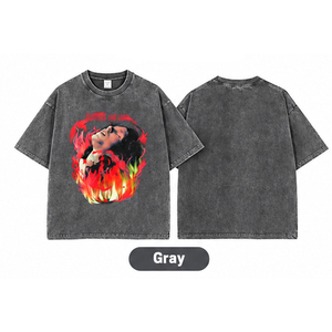 Camisetas Oversize de Hombre con Lavado Ácido de Alta Demanda, Logotipo Frontal Personalizado, Ropa Casual de Moda, Camiseta de Hombro Caído para Adultos - Product Image 4
