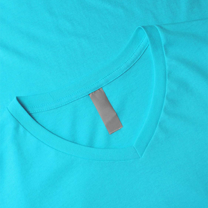 V-Neck <b>Polyester</b>/Cotton Fleece Men's <b>T</b>-<b>Shirts</b> Regular Fit Casual Solid Front Logo Summer Street Wear - Product Image 5