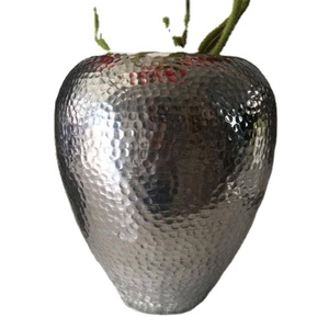 แจกันดอกไม้โลหะแบบทุบล่าสุด,ตกแต่งงานแต่งงานเซ็นเตอร์โต๊ะกลางแจกันตั้งพื้นสำหรับตกแต่งห้อง - Product Image 1